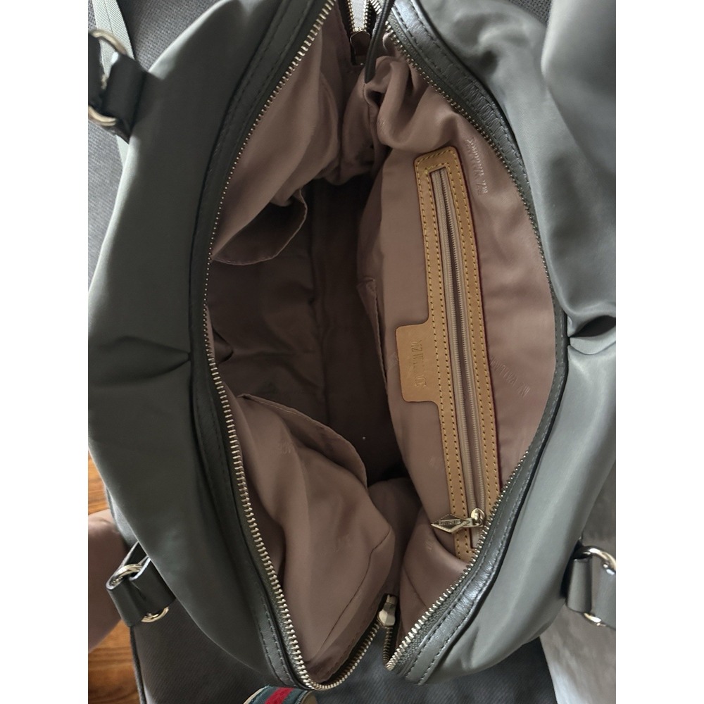 MZ Wallace Gray Nylon and Leather Bedford Jane Shoulder Bag with Zip Pouch - Picture 14 of 16